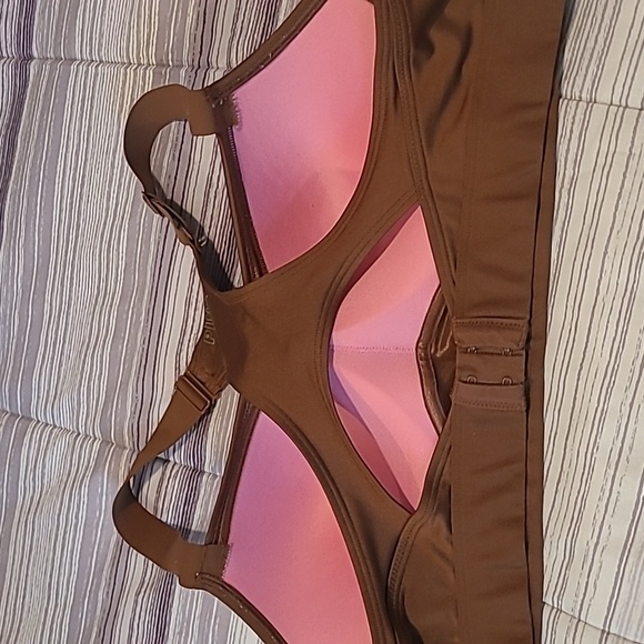 Victoria's Secret PINK Active Ultimate Push-up Racerback Sports Bra Brown XL - Picture 4 of 10